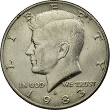 Coin, United States, Kennedy Half Dollar, Half Dollar, 1983, U.S. Mint, Denver