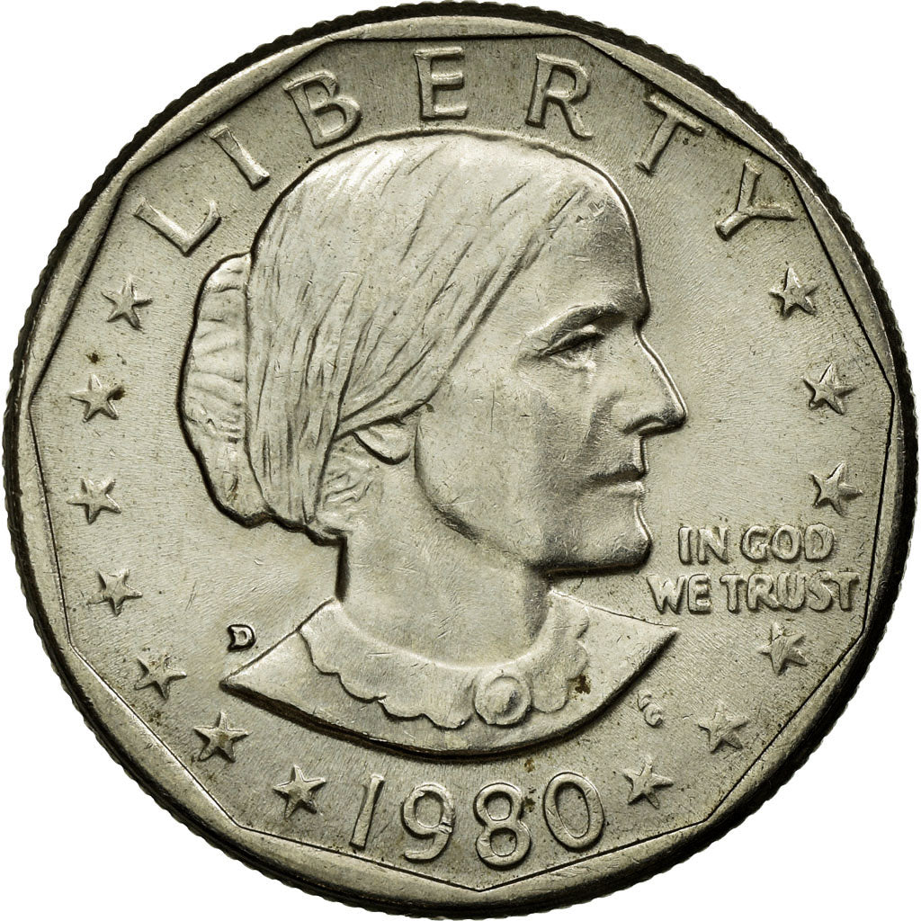 Coin, United States, Susan B. Anthony Dollar, Dollar, 1980, U.S. Mint