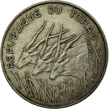 Coin, Chad, 100 Francs, 1980, Paris, EF(40-45), Nickel, KM:3