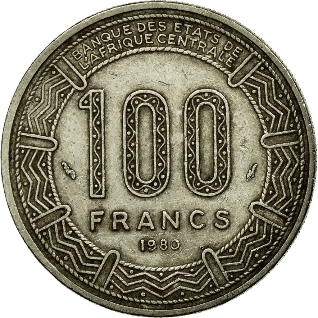Coin, Chad, 100 Francs, 1980, Paris, EF(40-45), Nickel, KM:3