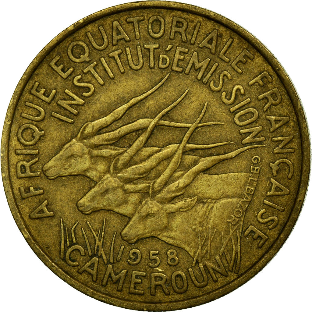 Monnaie, Cameroun, 25 Francs, 1958, Paris, TB+, Aluminum-Bronze, KM:12