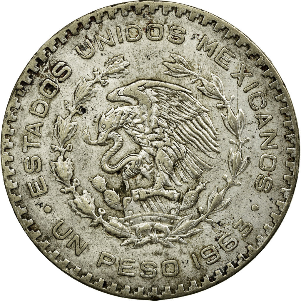 Coin, Mexico, Peso, 1963, Mexico City, VF(20-25), Silver, KM:459
