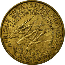 Coin, Cameroon, 25 Francs, 1958, VF(30-35), Aluminum-Bronze, KM:12