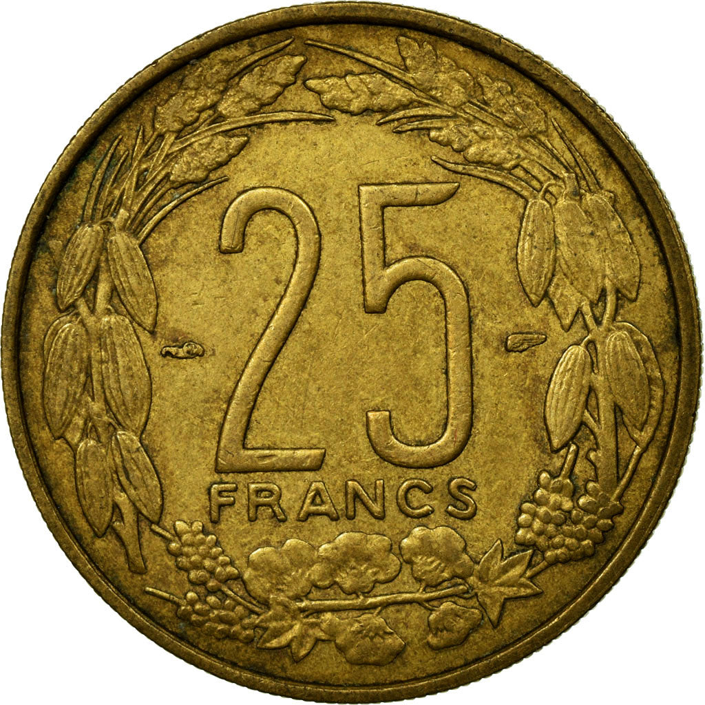Coin, Cameroon, 25 Francs, 1958, VF(30-35), Aluminum-Bronze, KM:12