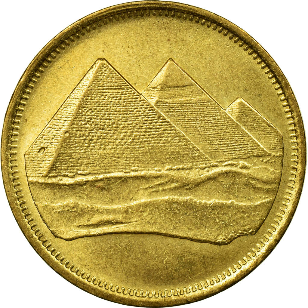 Coin, Egypt, 5 Piastres, 1984/AH1404, EF(40-45), Aluminum-Bronze, KM:622.1