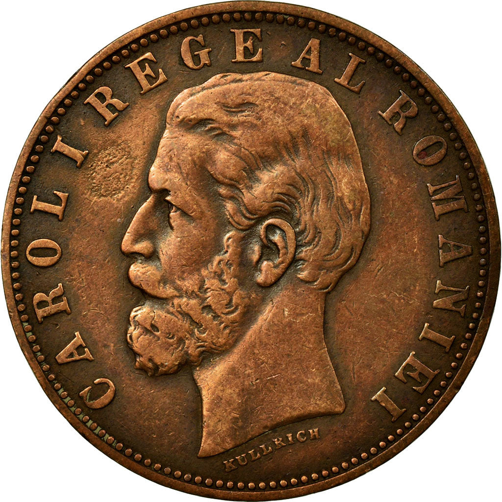 Coin, Romania, Carol I, 5 Bani, 1882, EF(40-45), Copper, KM:19