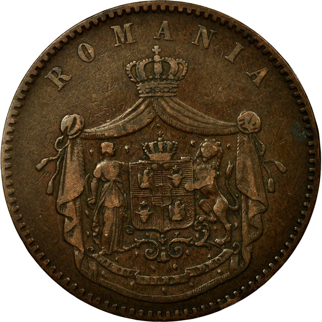 Coin, Romania, Carol I, 10 Bani, 1867, EF(40-45), Copper, KM:4.2