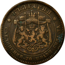 Coin, Bulgaria, Alexander  I, 10 Stotinki, 1881, EF(40-45), Bronze, KM:3