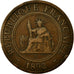 Coin, FRENCH INDO-CHINA, Cent, 1892, Paris, VF(30-35), Bronze, KM:1