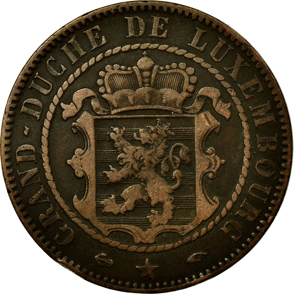 Coin, Luxembourg, William III, 10 Centimes, 1860, Paris, EF(40-45), Bronze