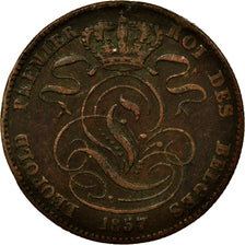 Coin, Belgium, Leopold I, 5 Centimes, 1857, VF(30-35), Copper, KM:5.1