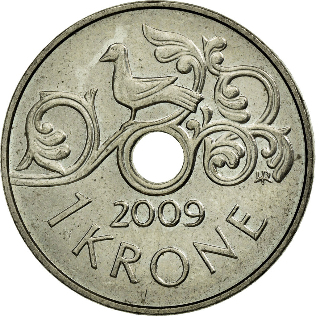 Coin, Norway, Harald V, Krone, 2009, EF(40-45), Copper-nickel, KM:462