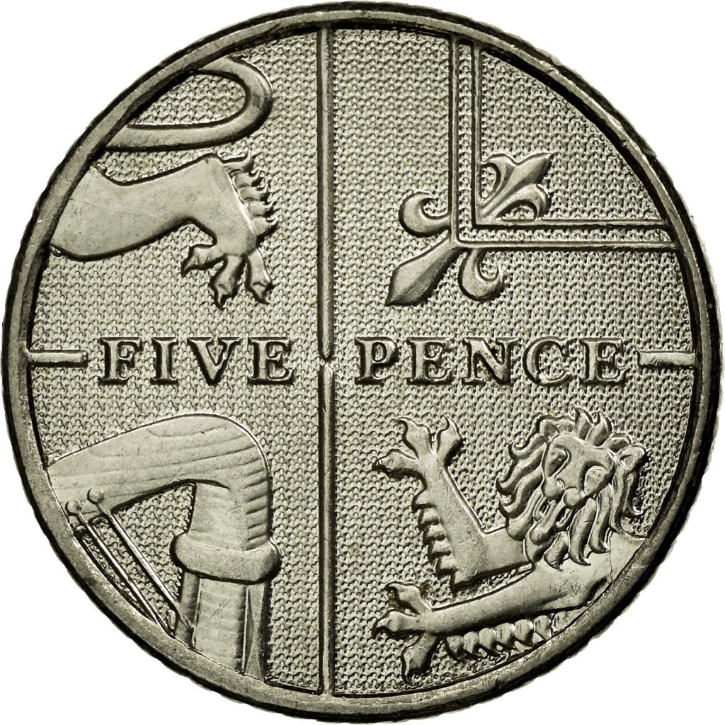 Coin, Great Britain, Elizabeth II, 5 Pence, 2012, British Royal Mint, EF(40-45)