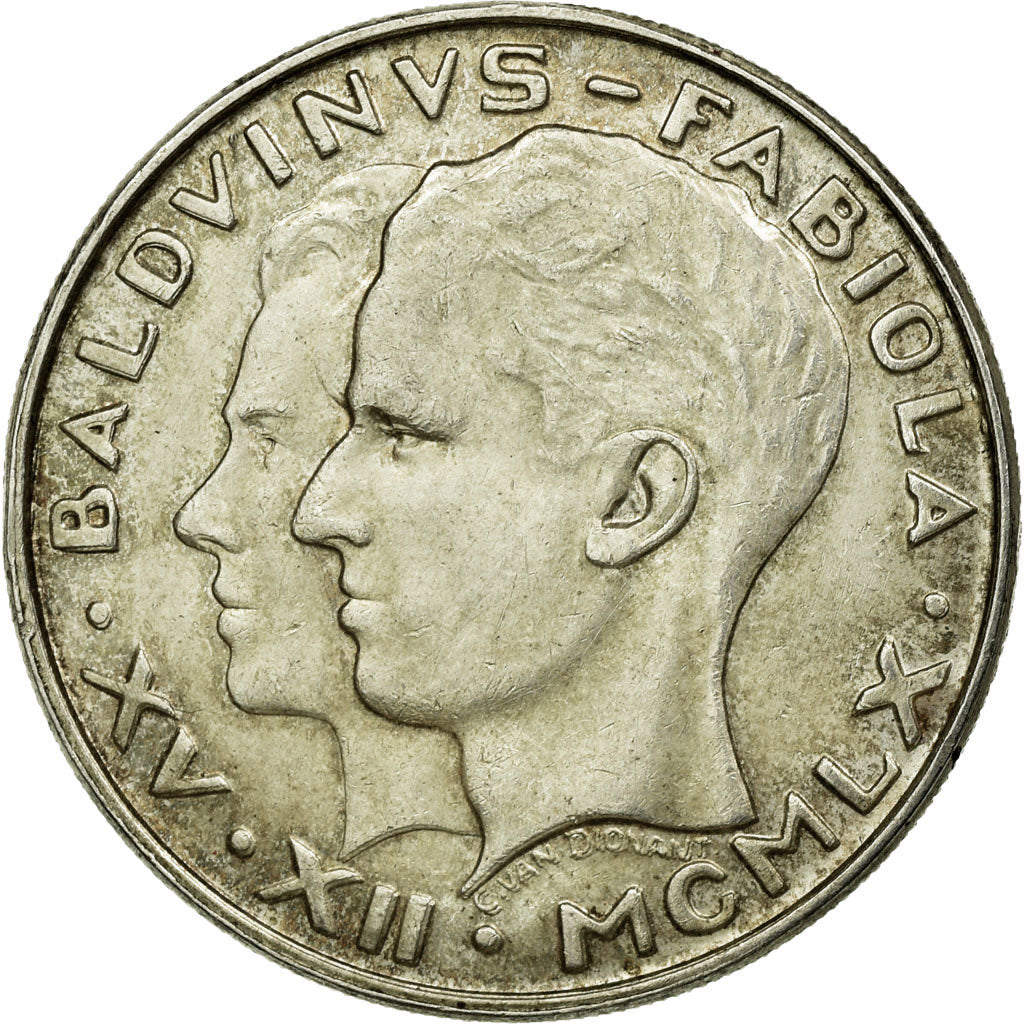 Coin, Belgium, 50 Francs, 50 Frank, 1960, Brussels, AU(55-58), Silver, KM:152.1