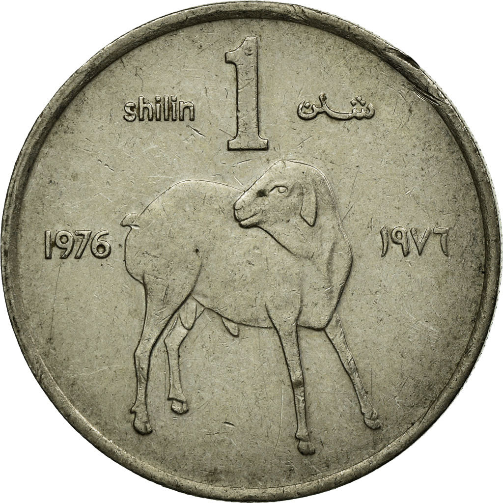 Coin, Somalia, Shilling, 1976, EF(40-45), Copper-nickel, KM:27