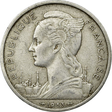 Coin, Madagascar, 5 Francs, 1953, Paris, VF(30-35), Aluminum, KM:5