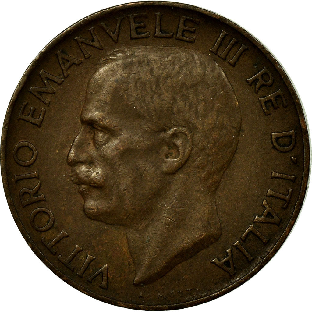 Coin, Italy, Vittorio Emanuele III, 5 Centesimi, 1927, Rome, EF(40-45), Bronze