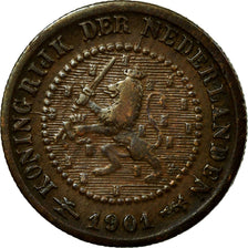 Coin, Netherlands, 1/2 Cent, 1901, EF(40-45), Bronze, KM:109