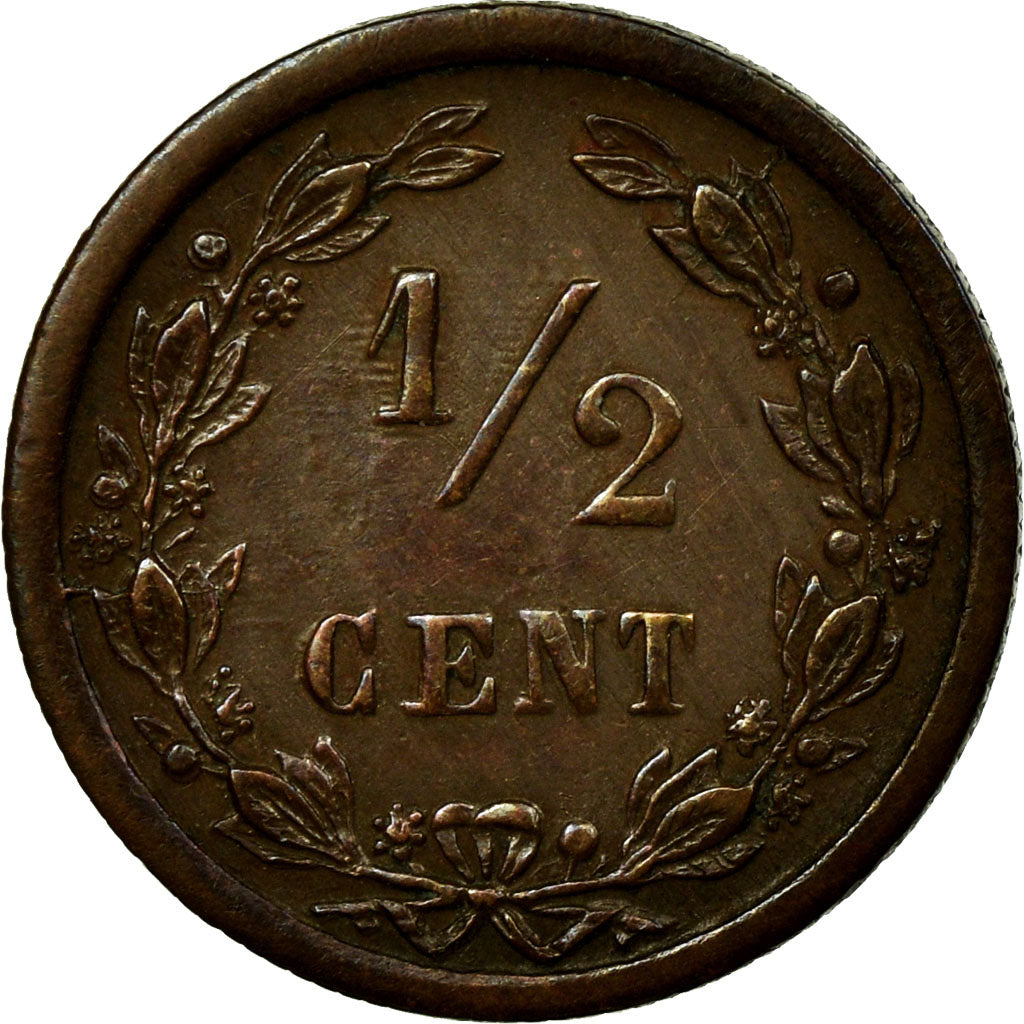 Coin, Netherlands, 1/2 Cent, 1901, EF(40-45), Bronze, KM:109