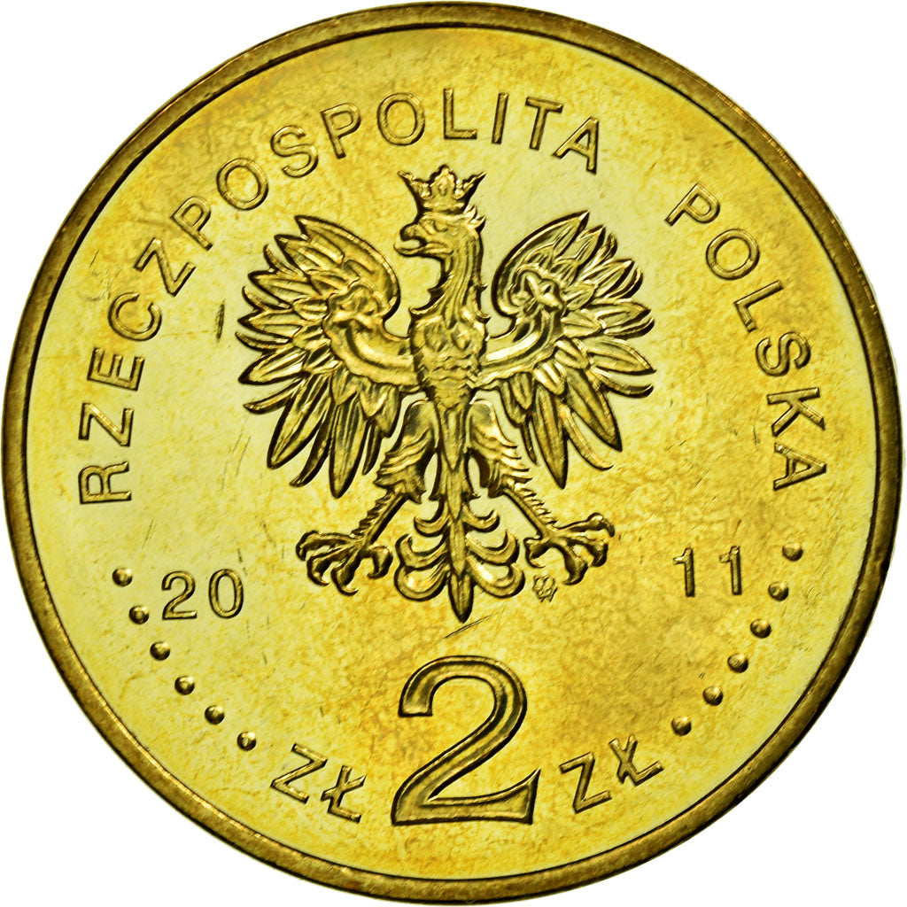 Coin, Poland, 2 Zlote, 2011, Warsaw, EF(40-45), Brass, KM:772