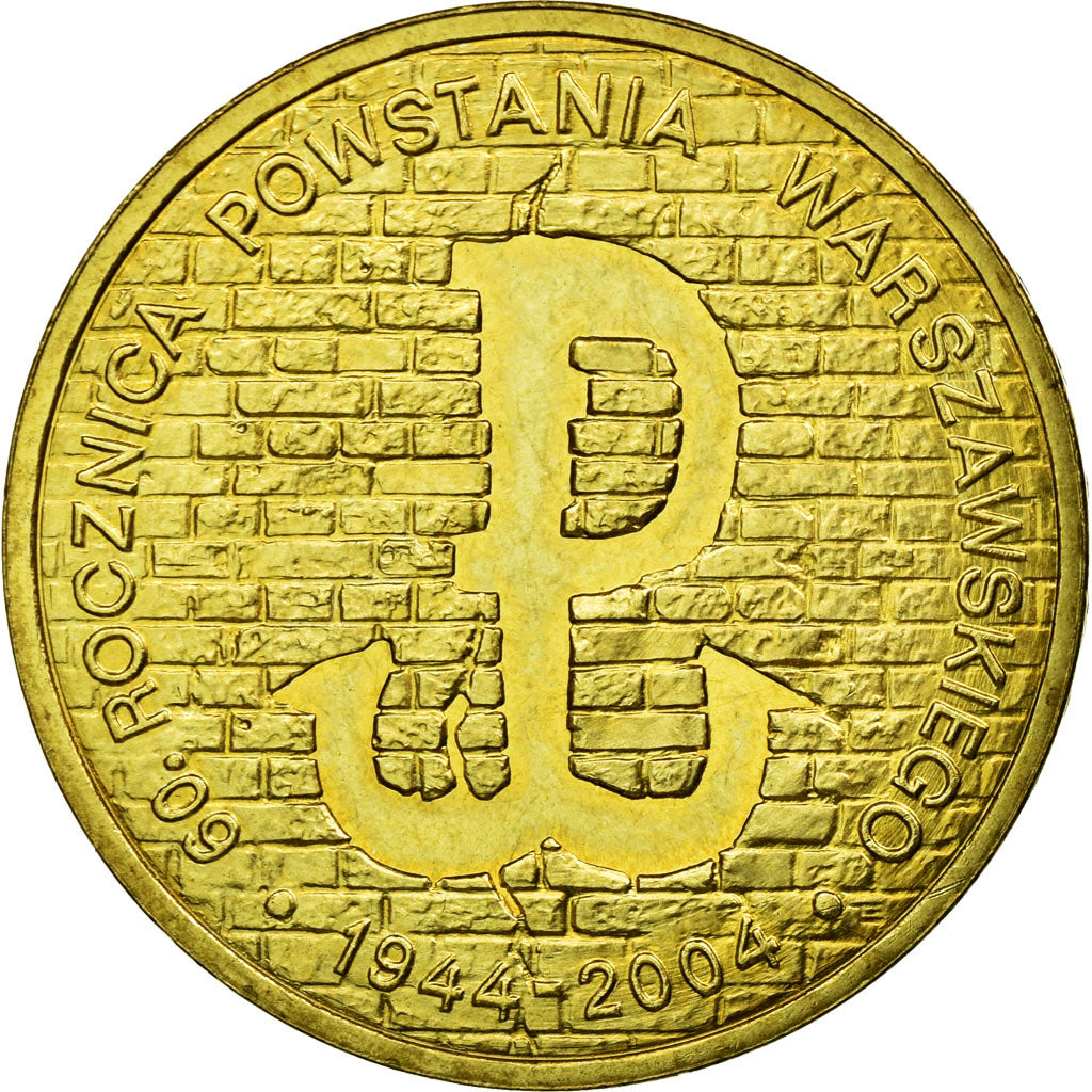 Coin, Poland, 2 Zlote, 2004, Warsaw, EF(40-45), Brass, KM:496
