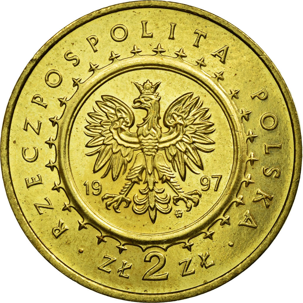 Coin, Poland, 2 Zlote, 1997, Warsaw, EF(40-45), Brass, KM:331