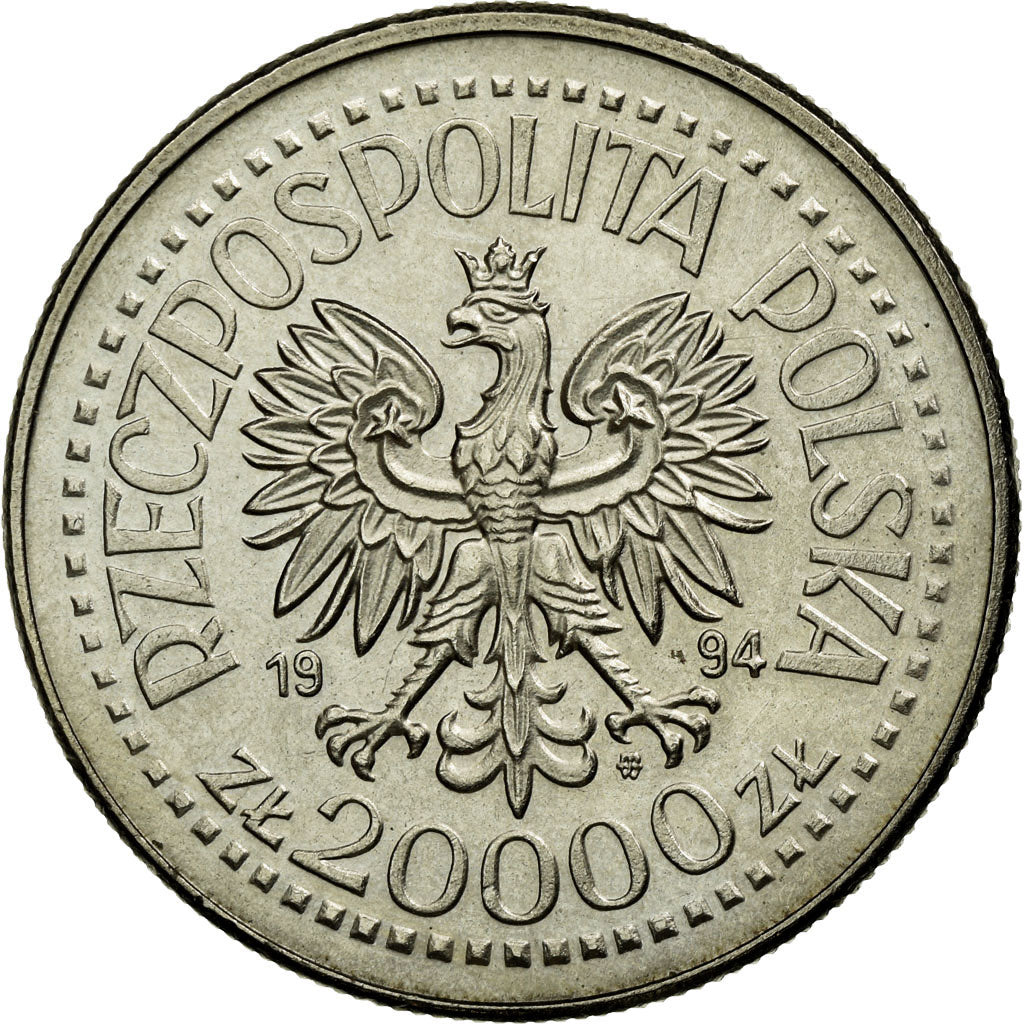 Munten, Polen, 20000 Zlotych, 1994, Warsaw, PR, Copper-nickel, KM:272