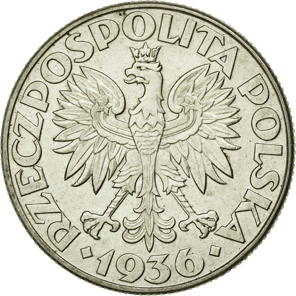 Coin, Poland, 2 Zlote, 1936, Warsaw, AU(55-58), Silver, KM:30
