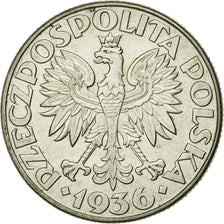 Coin, Poland, 2 Zlote, 1936, Warsaw, AU(55-58), Silver, KM:30