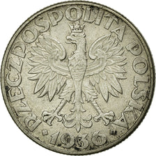 Coin, Poland, 2 Zlote, 1936, Warsaw, EF(40-45), Silver, KM:30