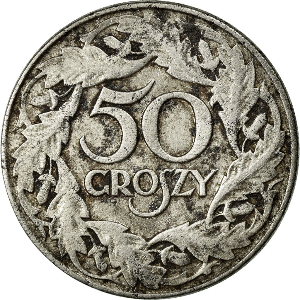 Coin, Poland, 50 Groszy, 1938, Warsaw, VF(30-35), Nickel Plated Iron, KM:38