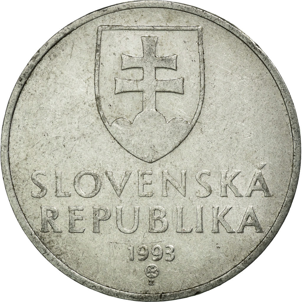 Coin, Slovakia, 50 Halierov, 1993, EF(40-45), Aluminum, KM:15