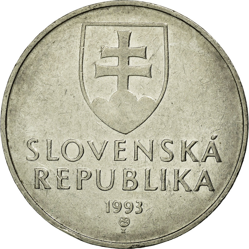 Münze, Slowakei, 2 Koruna, 1993, S+, Nickel plated steel, KM:13