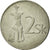 Moneda, Eslovaquia, 2 Koruna, 1993, BC+, Níquel chapado en acero, KM:13