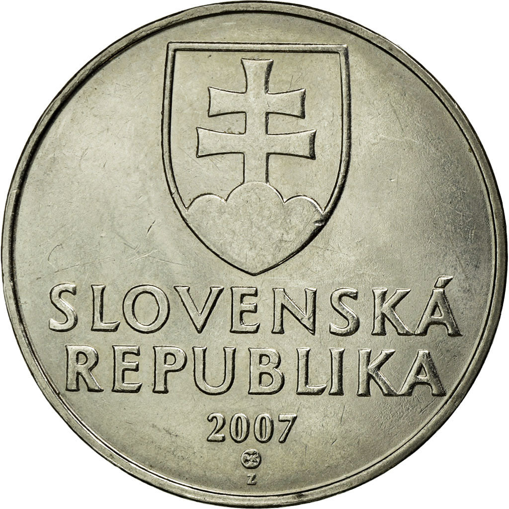 Munten, Slowakije, 2 Koruna, 2007, PR+, Nickel plated steel, KM:13