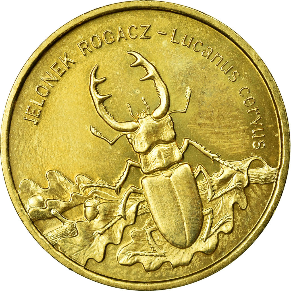 Coin, Poland, 2 Zlote, 1997, Warsaw, AU(55-58), Brass, KM:329