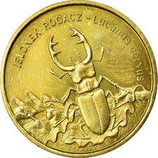 Coin, Poland, 2 Zlote, 1997, Warsaw, AU(55-58), Brass, KM:329