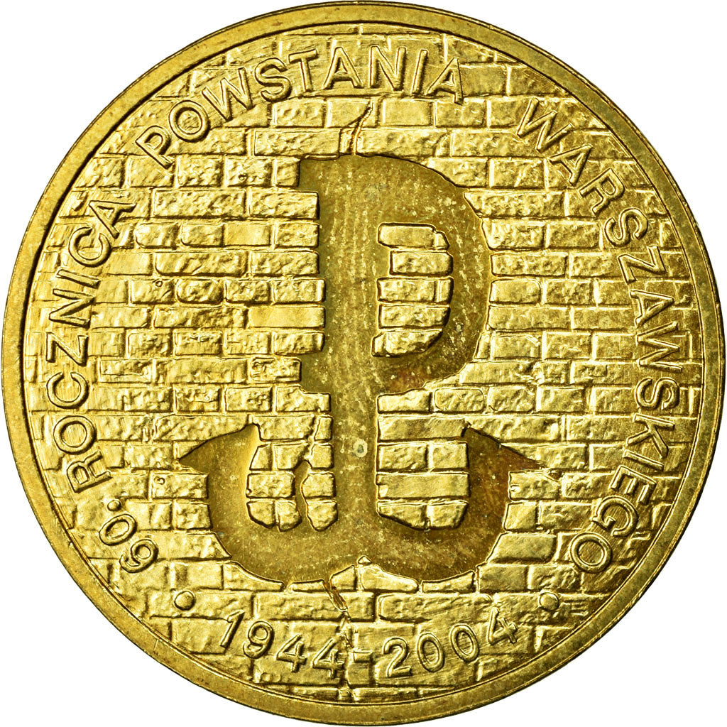 Coin, Poland, 2 Zlote, 2004, Warsaw, EF(40-45), Brass, KM:496