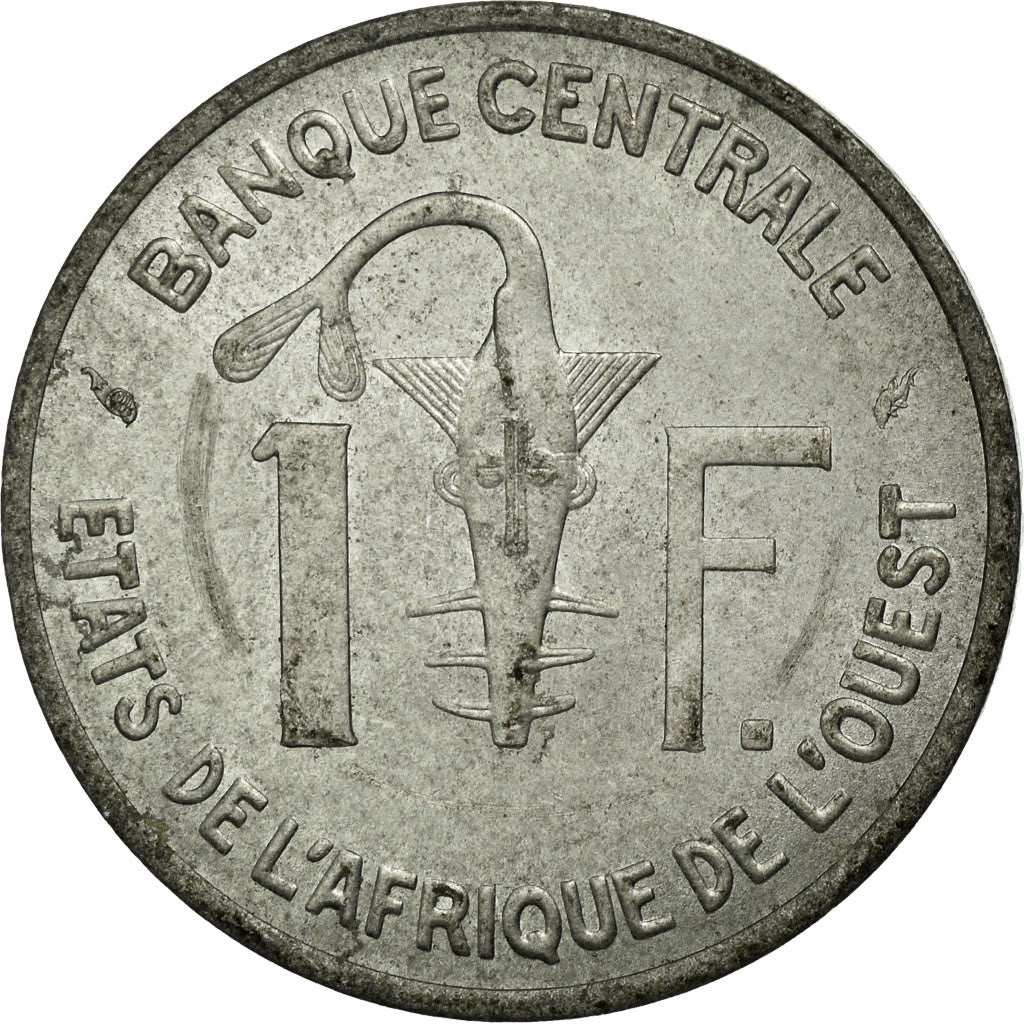 Moneda, Estados del África Occidental, Franc, 1975, Paris, BC+, Aluminio