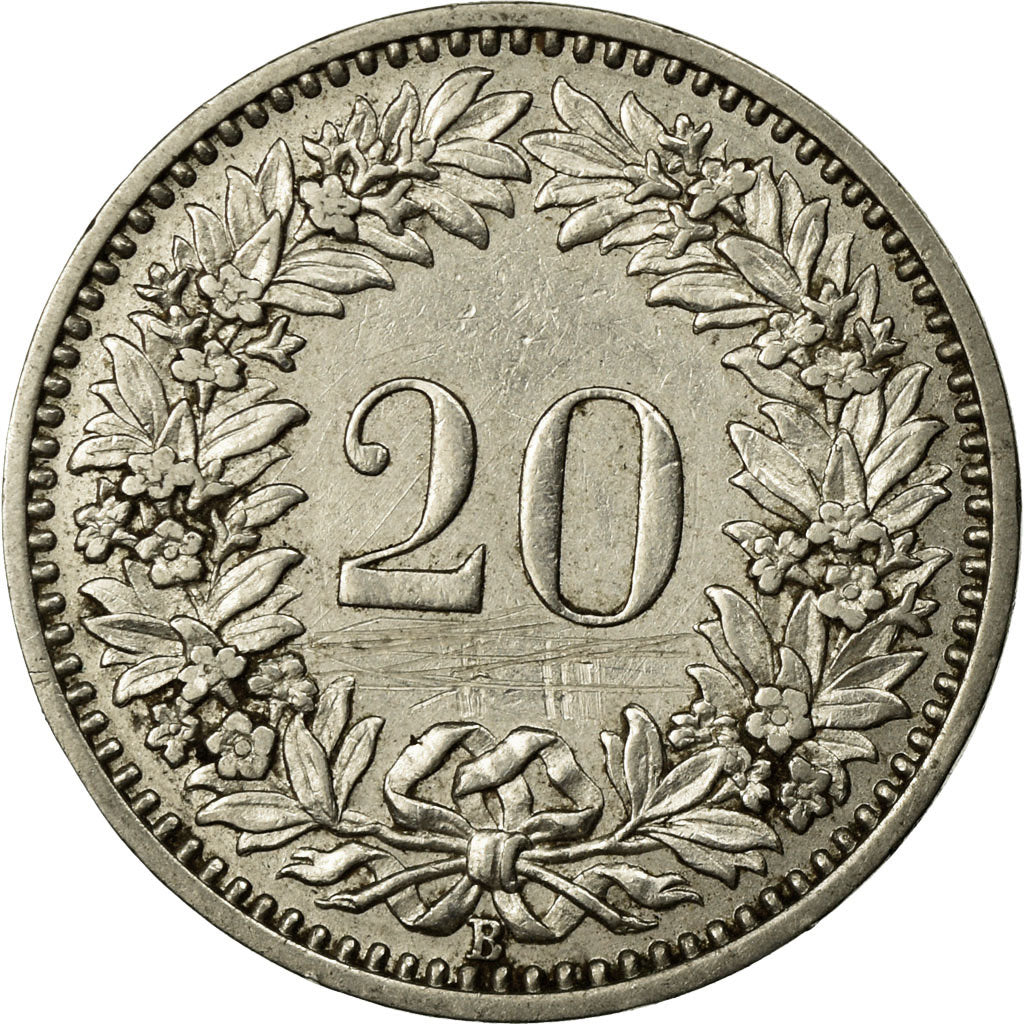 Monnaie, Suisse, 20 Rappen, 1932, Bern, TB, Nickel, KM:29
