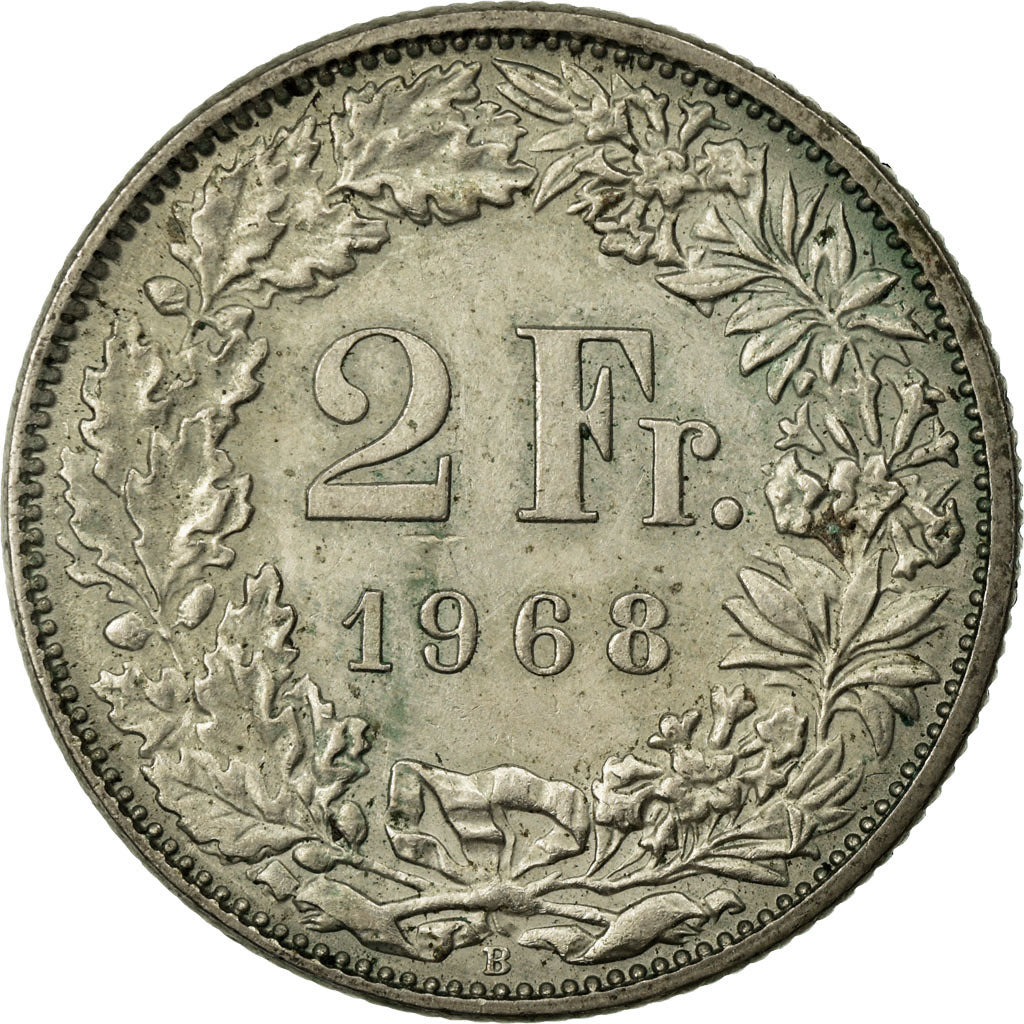 Monnaie, Suisse, 2 Francs, 1968, Bern, TB, Copper-nickel, KM:21a.1