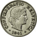 Coin, Switzerland, 5 Rappen, 1941, Bern, EF(40-45), Nickel, KM:26b