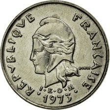 Coin, New Caledonia, 10 Francs, 1973, Paris, AU(55-58), Nickel, KM:11