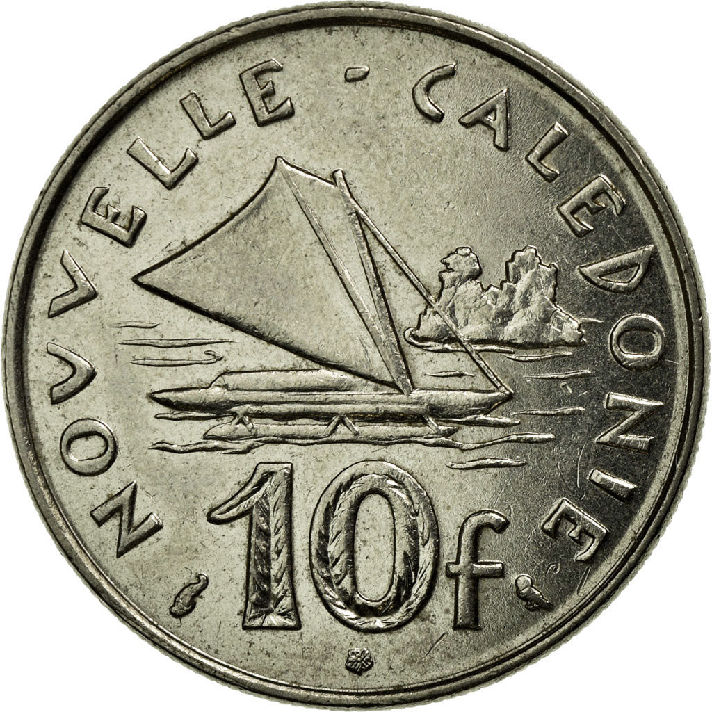 Coin, New Caledonia, 10 Francs, 1973, Paris, AU(55-58), Nickel, KM:11