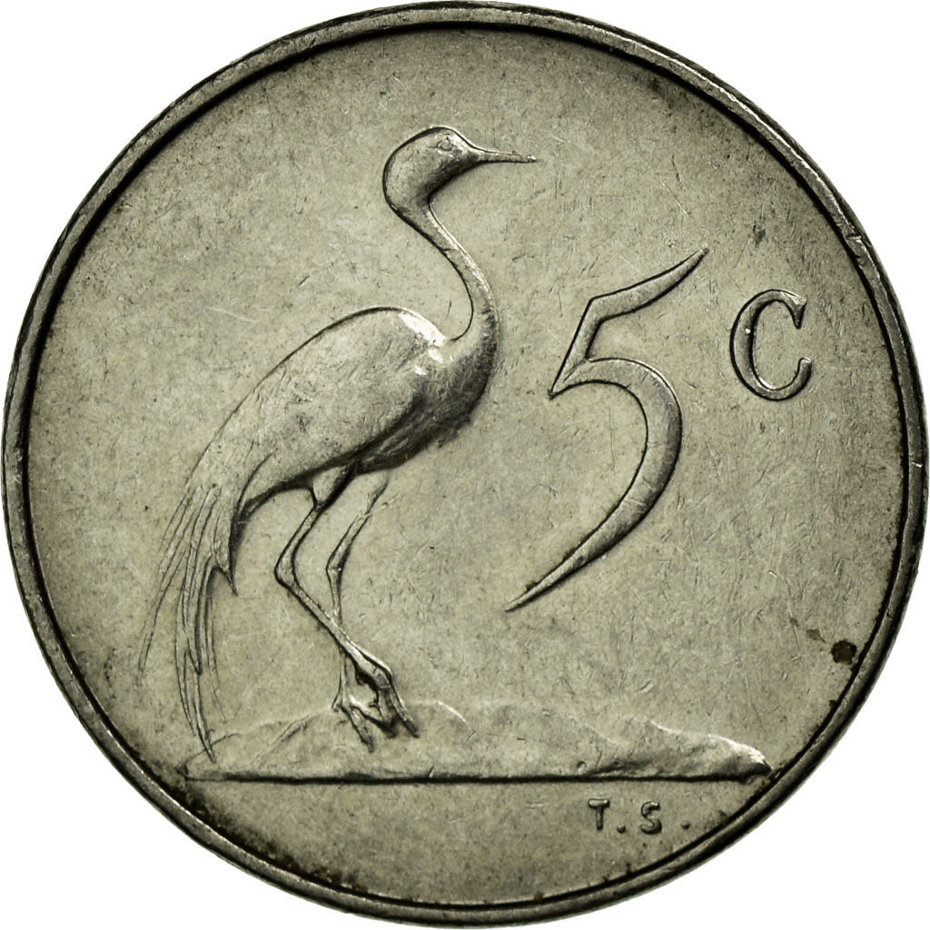 Coin, South Africa, 5 Cents, 1966, EF(40-45), Nickel, KM:67.2