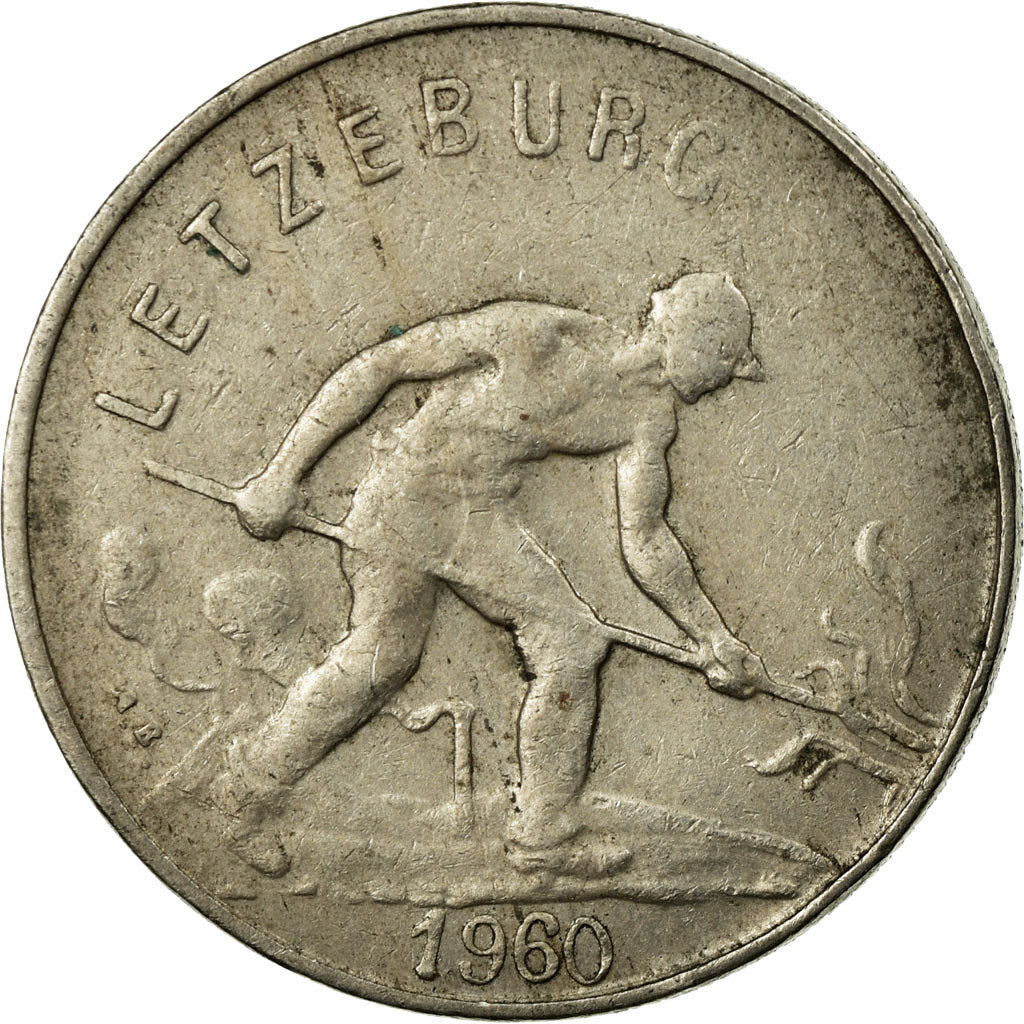 Moneta, Lussemburgo, Charlotte, Franc, 1960, MB+, Rame-nichel, KM:46.2