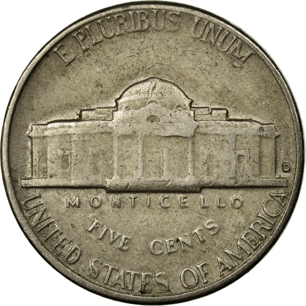 Monnaie, États-Unis, Jefferson Nickel, 5 Cents, 1962, U.S. Mint, Denver, TB+