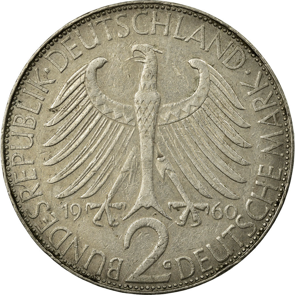 Monnaie, République fédérale allemande, 2 Mark, 1960, Karlsruhe, TTB