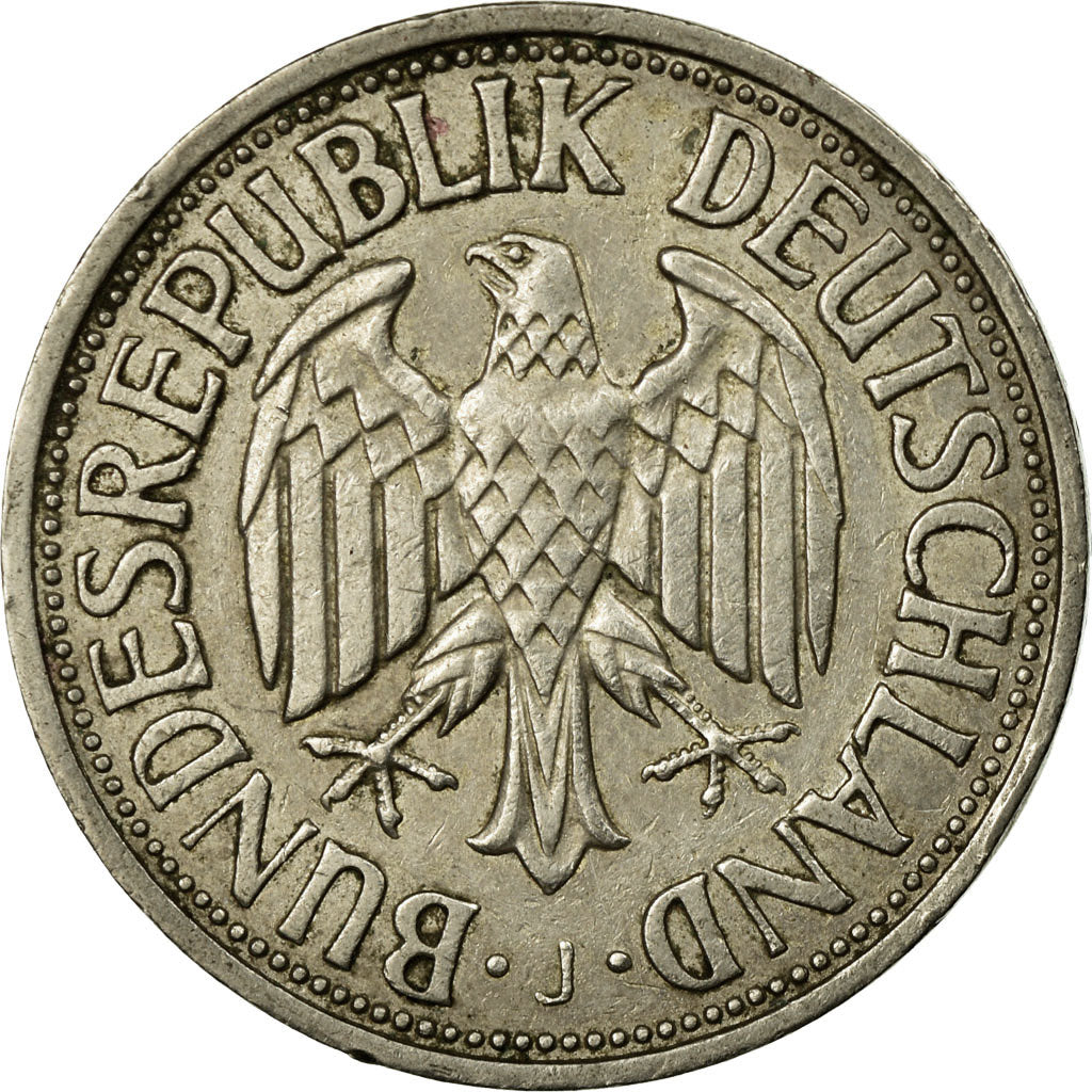 Coin, GERMANY - FEDERAL REPUBLIC, Mark, 1957, Hambourg, EF(40-45)
