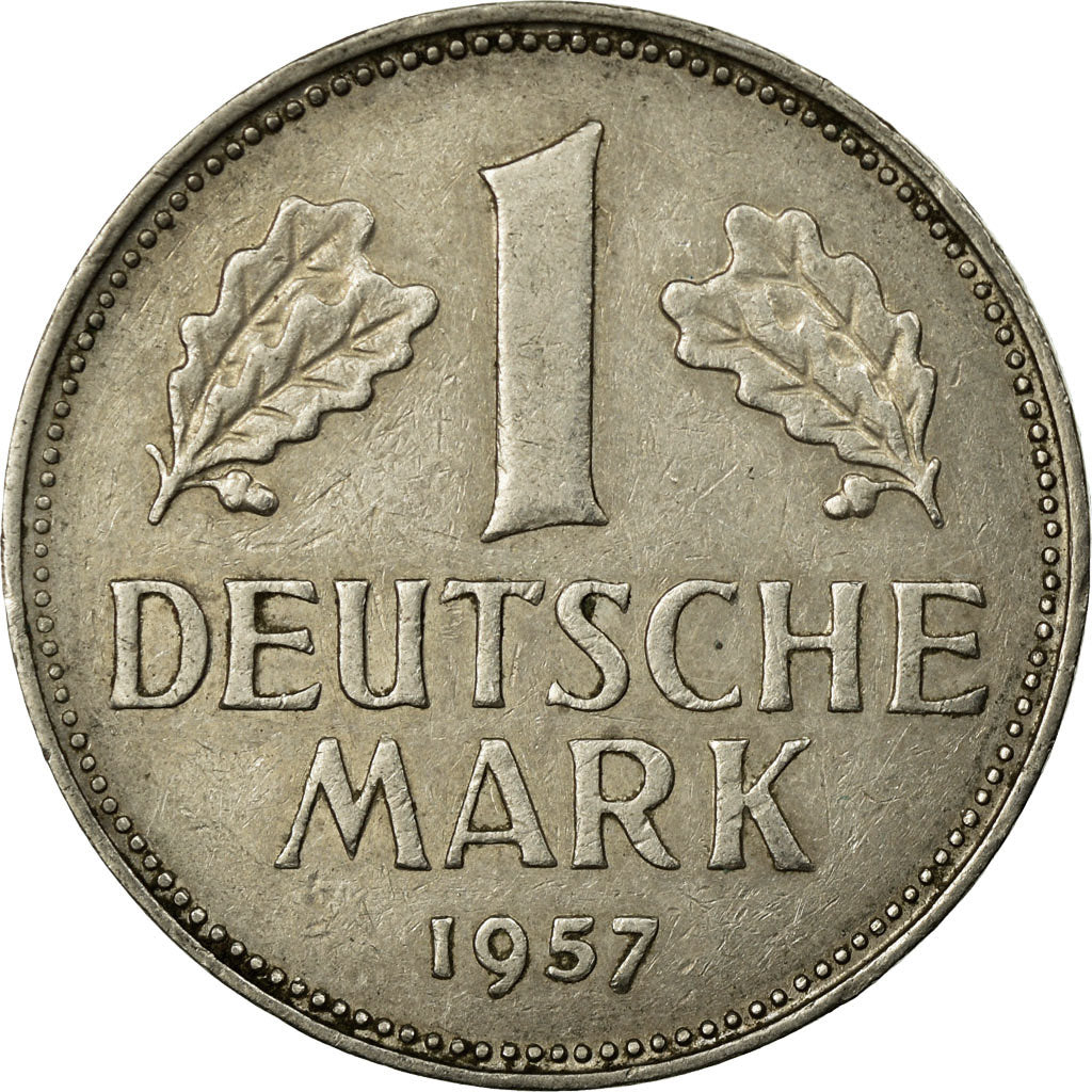 Coin, GERMANY - FEDERAL REPUBLIC, Mark, 1957, Hambourg, EF(40-45)